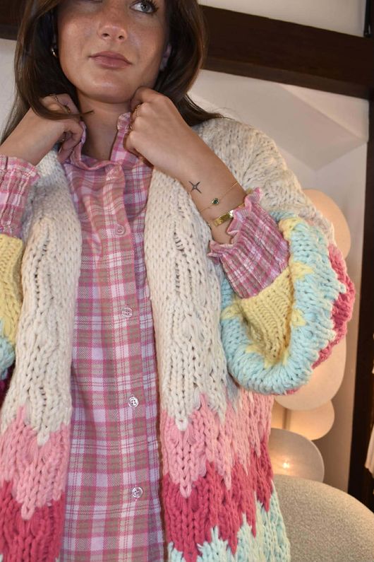 Patsy Chunky Knit Cardigan Brights